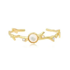 Océane thin bangle bracelet – white