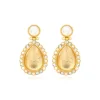 Oceane drop and rhinestone stud earrings – white