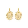 Oceane oval sleeper earrings – white