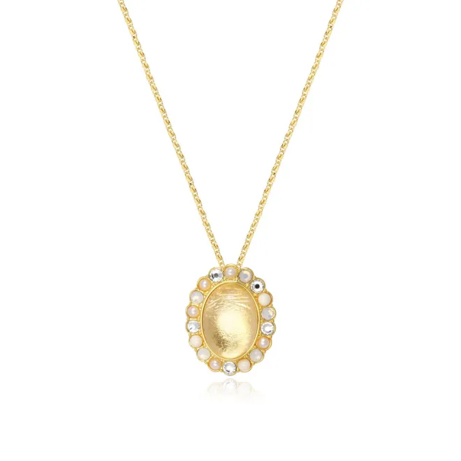 Oceane pendant necklace – white and orange