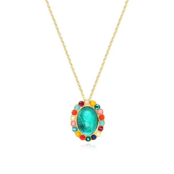 Oceane pendant necklace – turquoise