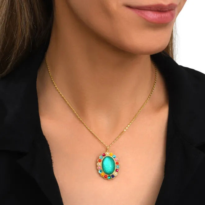 Oceane pendant necklace – turquoise