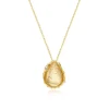 Oceane pendant necklace – white and gold