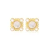 Oceane seashell clip-on earrings – white