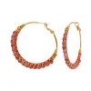 Panarea hoop earrings - fuchsia pink