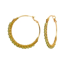 Panarea hoop earrings - light green