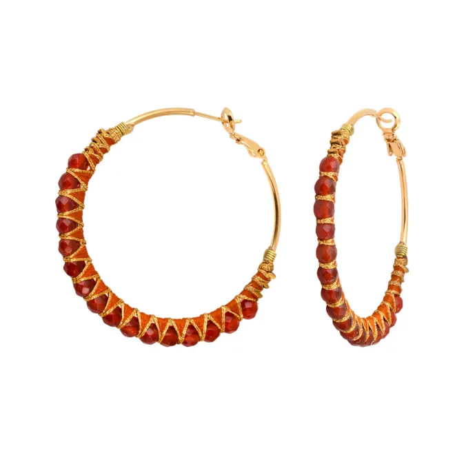 Panarea hoop earrings - orange