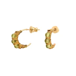 Panarea hoop earrings - pale green