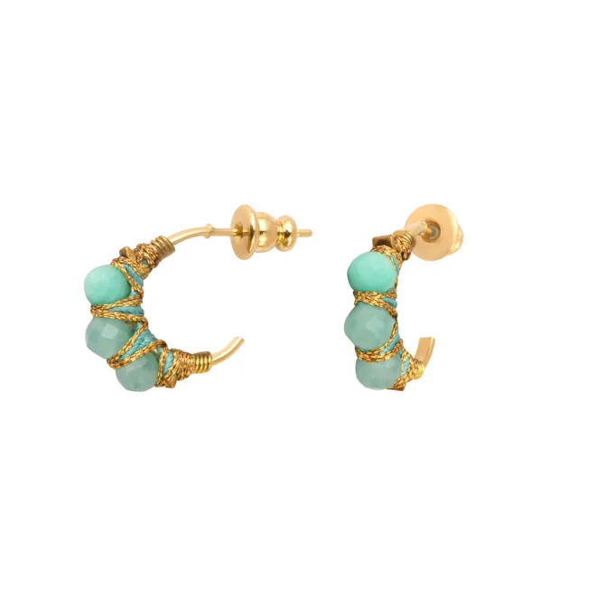 Panarea hoop earrings - turquoise