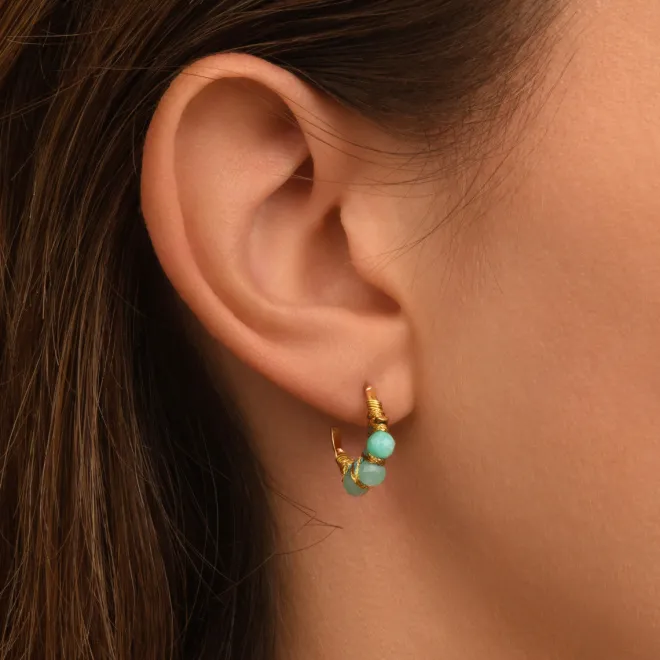 Panarea hoop earrings - turquoise