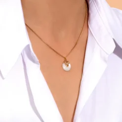 Positano Adjustable Pendant Necklace - White