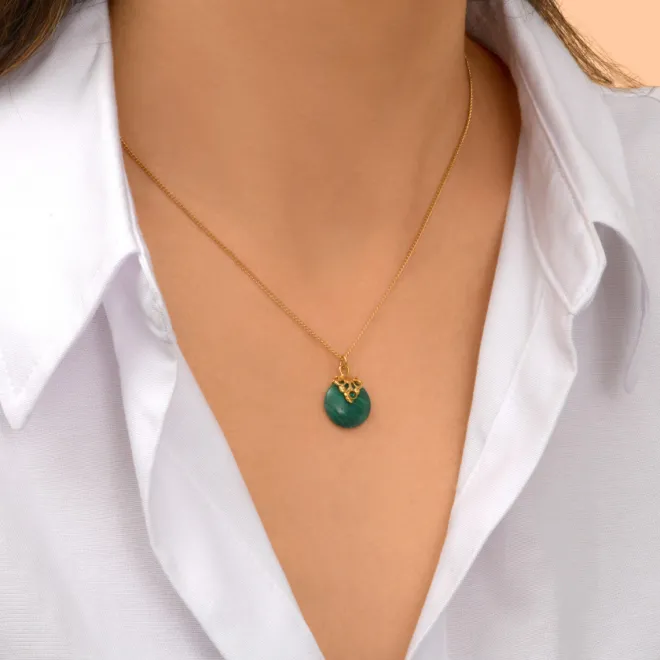 Positano Adjustable Pendant Necklace - Green