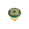 Positano Adjustable Wide Ring - Green