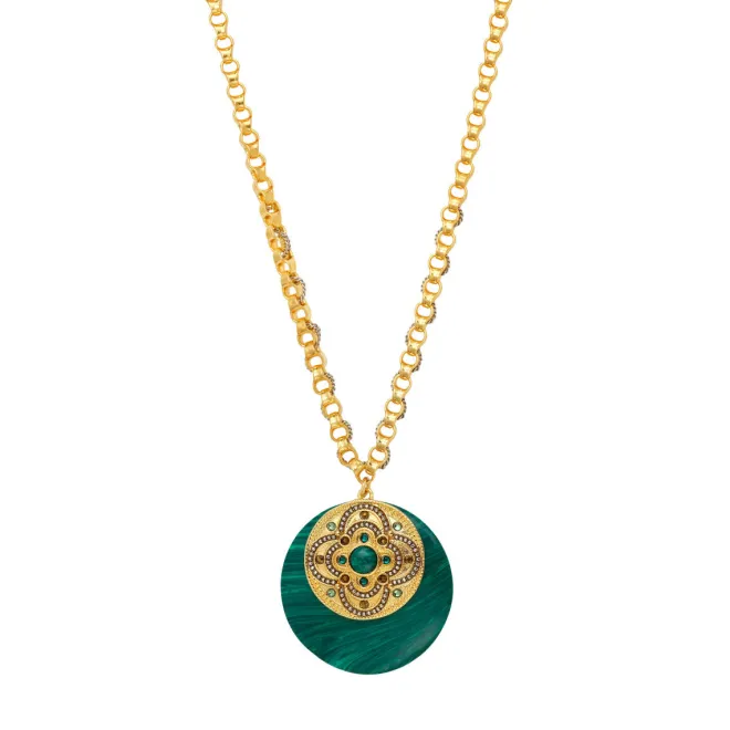 Positano chain necklace - green