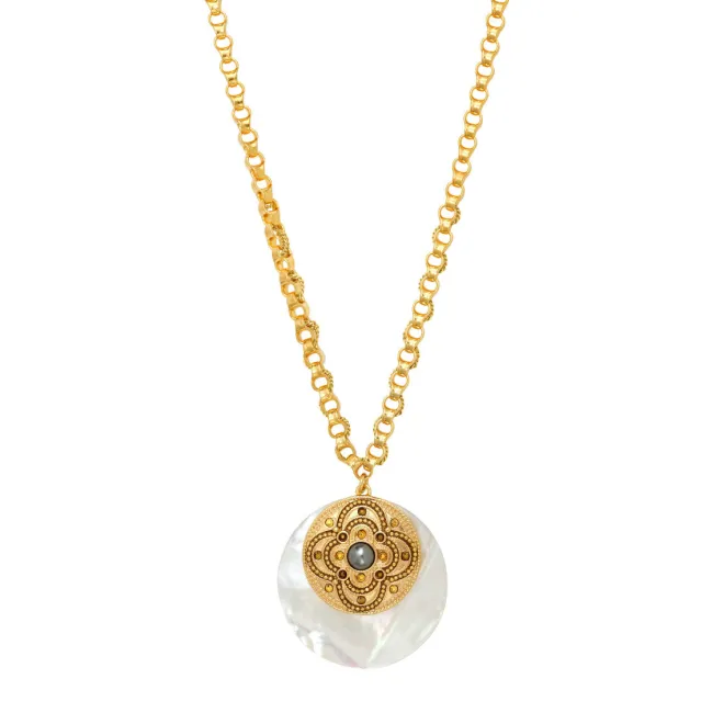 Positano chain necklace - white