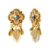 Positano clip-on earrings - white
