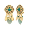 Positano clip-on earrings - green