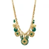 Positano medallion chain necklace - green