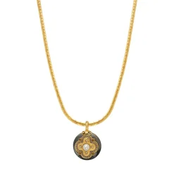 Positano pendant necklace - grey mother-of-pearl