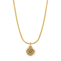 Positano pendant necklace - white