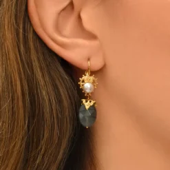 Positano sleeper earrings - grey