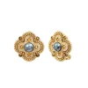 Positano thin clip-on earrings - white