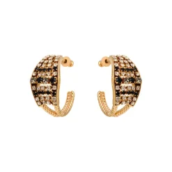 Precious hoop earrings - black
