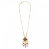 Precious pendant necklace - purple