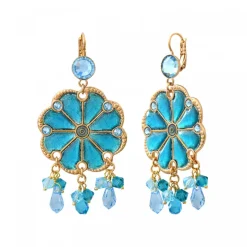 Precious sleeper earrings - turquoise