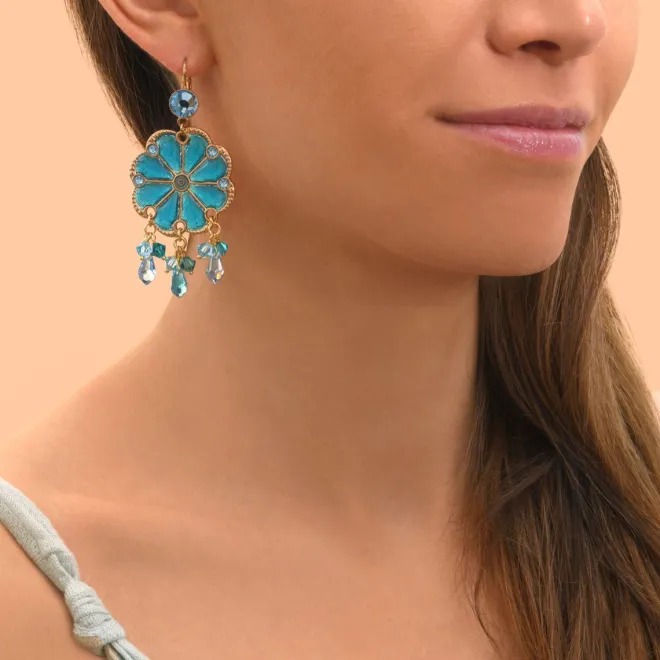 Precious sleeper earrings - turquoise