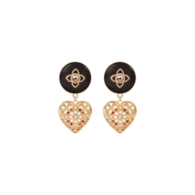 Prestige clip-on earrings - red