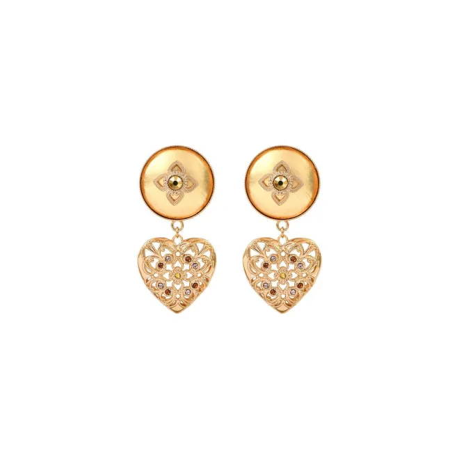 Prestige clip-on earrings - gold