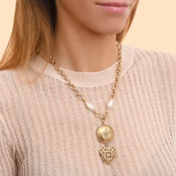 Prestige pendant necklace - gold