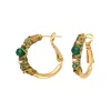 Salina hoop earrings - green agate