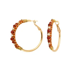 Salina hoop earrings - orange
