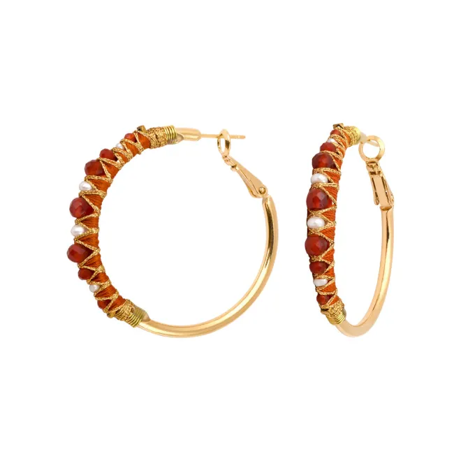Salina hoop earrings - orange