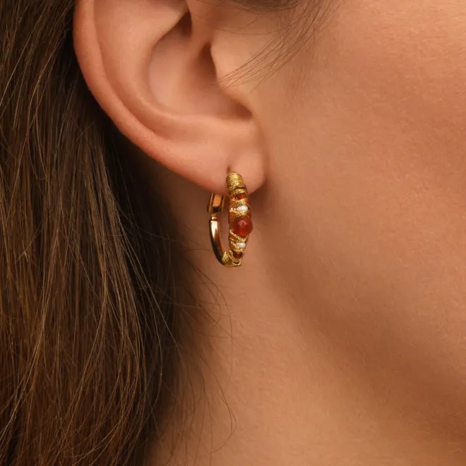 Salina hoop earrings - orange