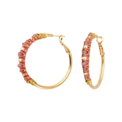 Salina hoop earrings - roses