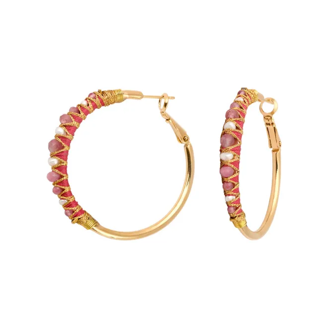 Salina hoop earrings - roses