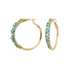 Salina hoop earrings - turquoise