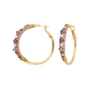 Salina hoop earrings - violets