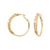 Salina hoop earrings - white pearl