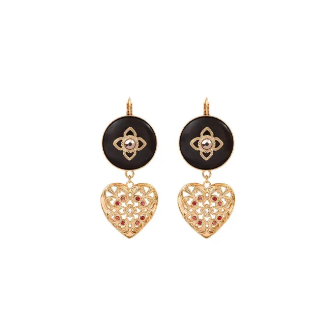 Sleeper earrings - red