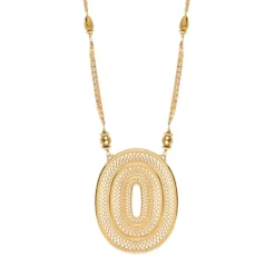 Sophisticated Noor pendant necklace - gold