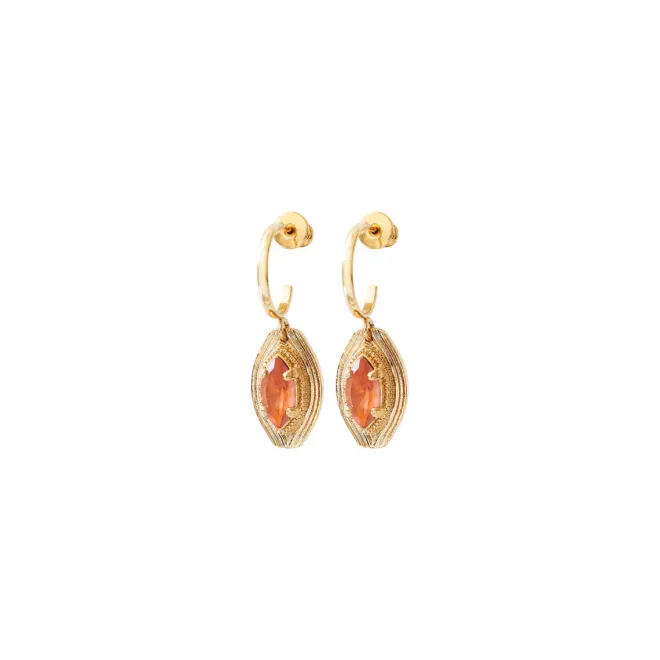 Sun hoop earrings - roses