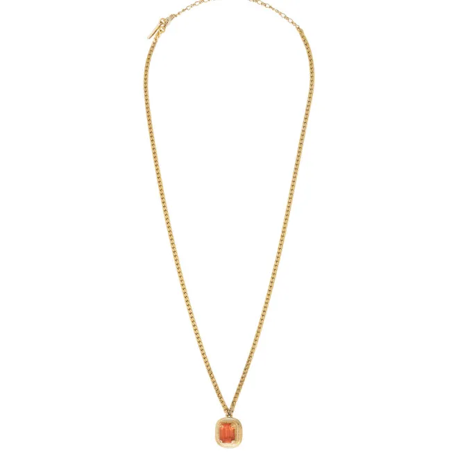 Sun Pendant Necklace - Pink