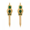 Sun sleeper drop earrings - green