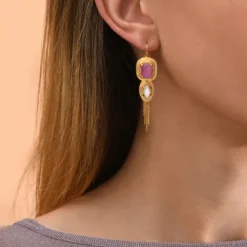 Sun sleeper earrings - roses