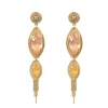 Sun-shaped pierced stud earrings - multicoloured