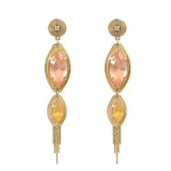 Sun-shaped pierced stud earrings - multicoloured